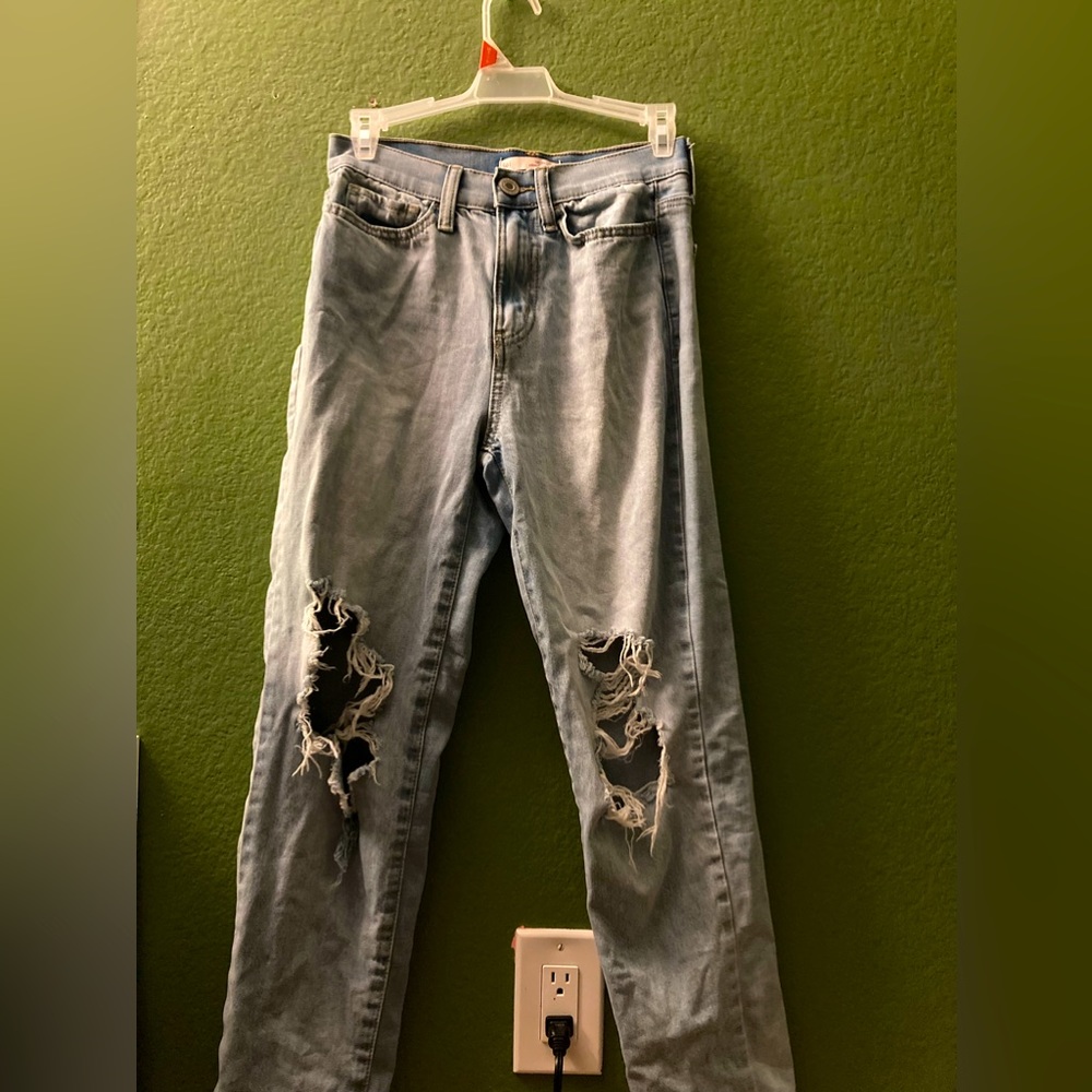 Distressed Mom jeans